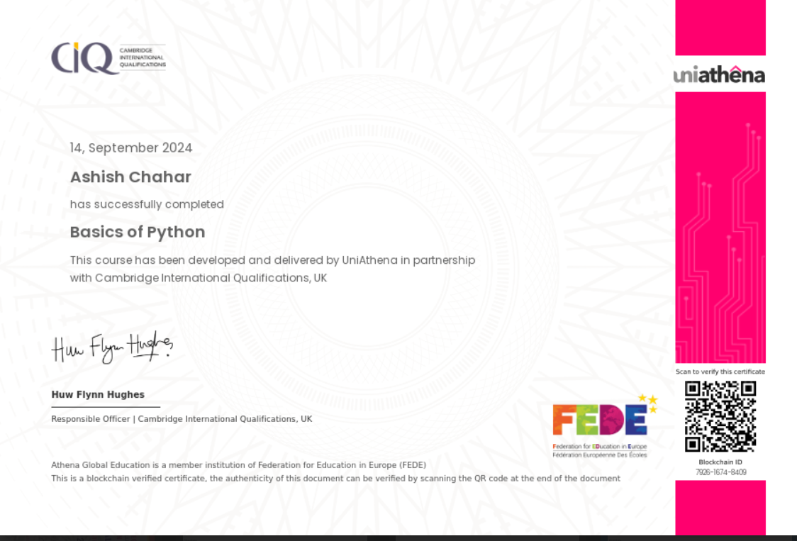 Certificate Sample